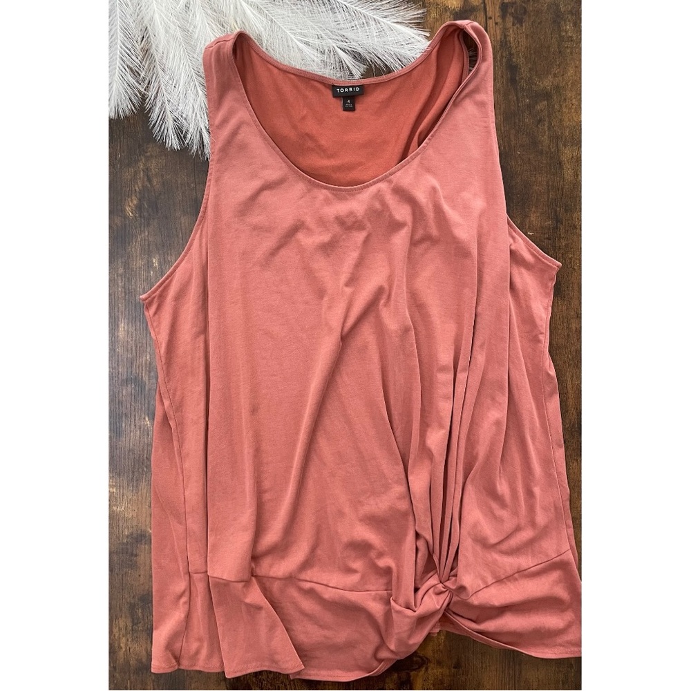 Torrid Cupro Knot Front Tank Top